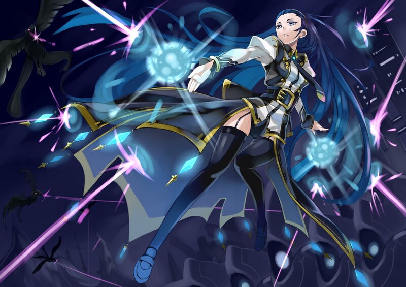 anime mage casting spell