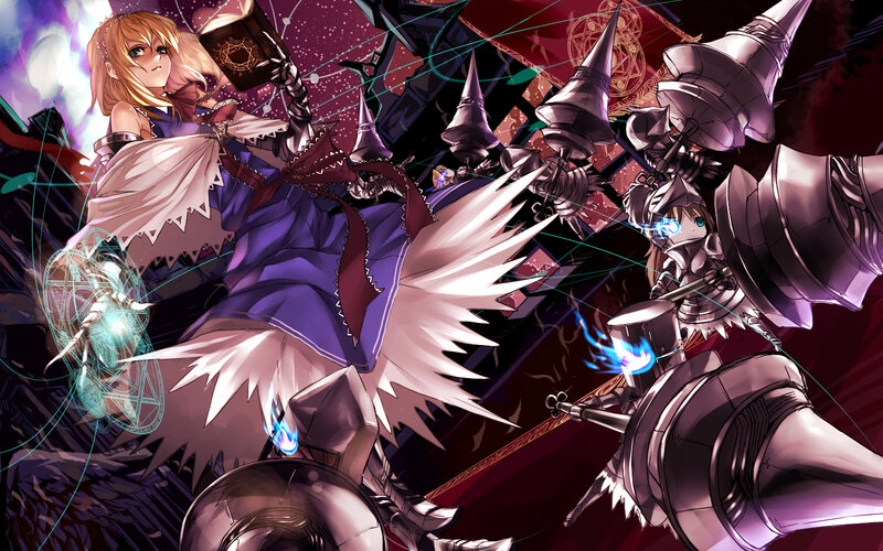 Anime Mage Fighting Robots