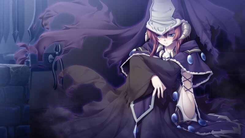 anime mage in dark cloak