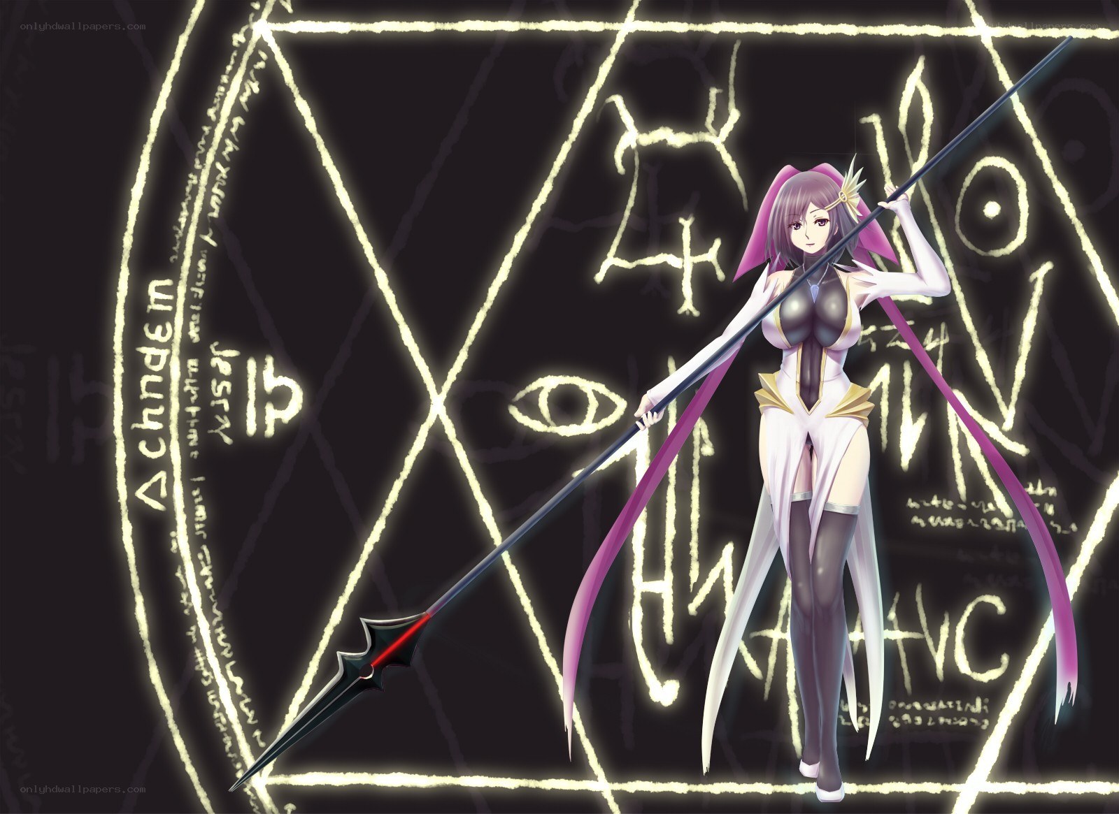 anime mage with spear