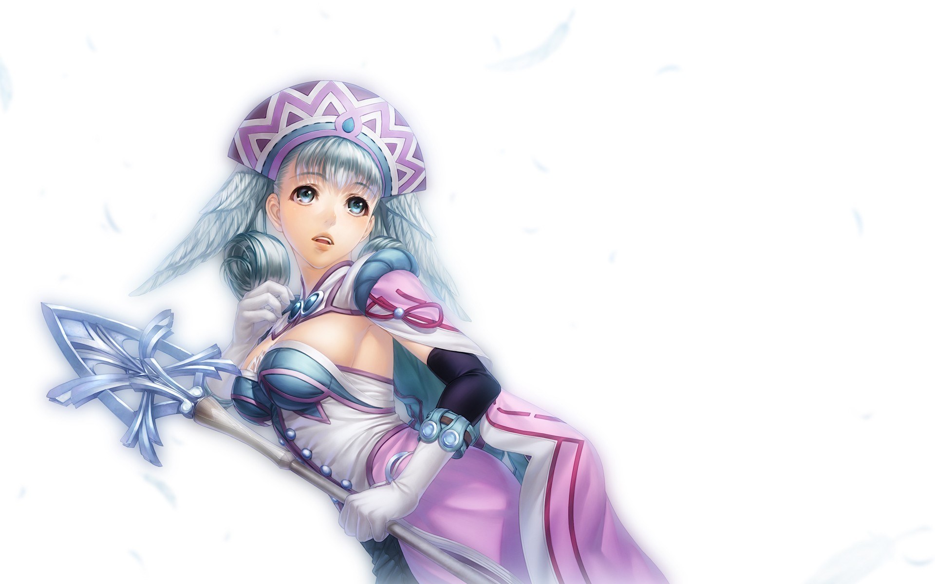 anime mage with staff