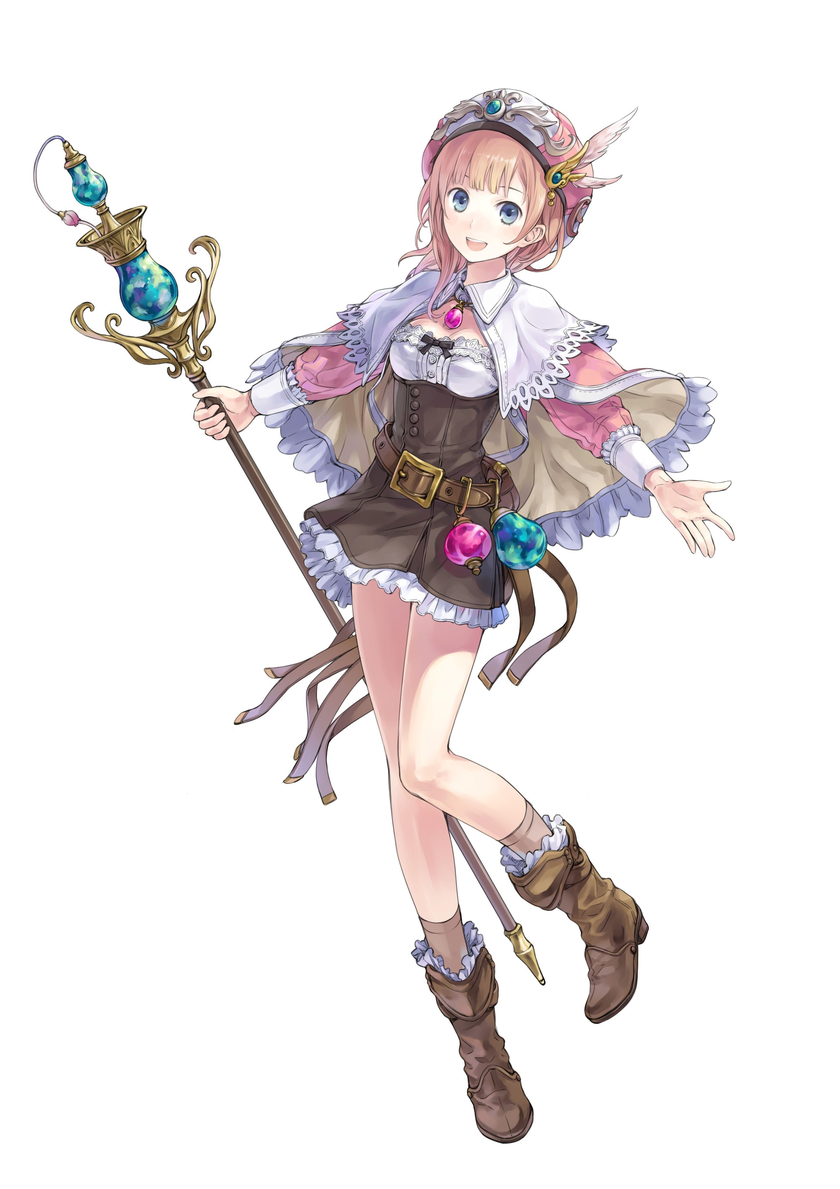 anime mage with staff