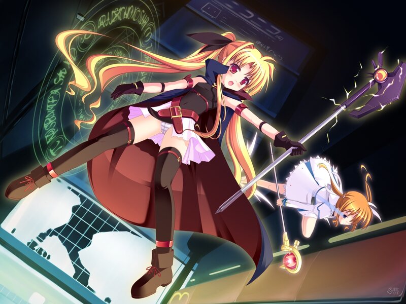 Anime magic battle scene