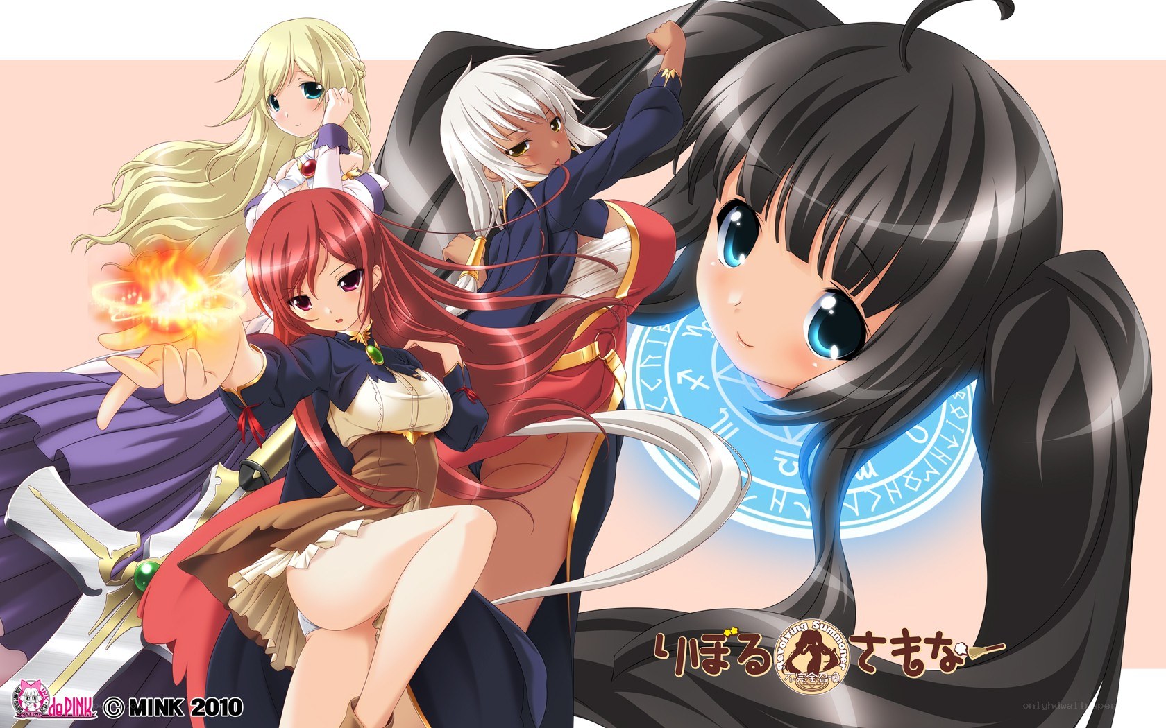 anime magic girls in action