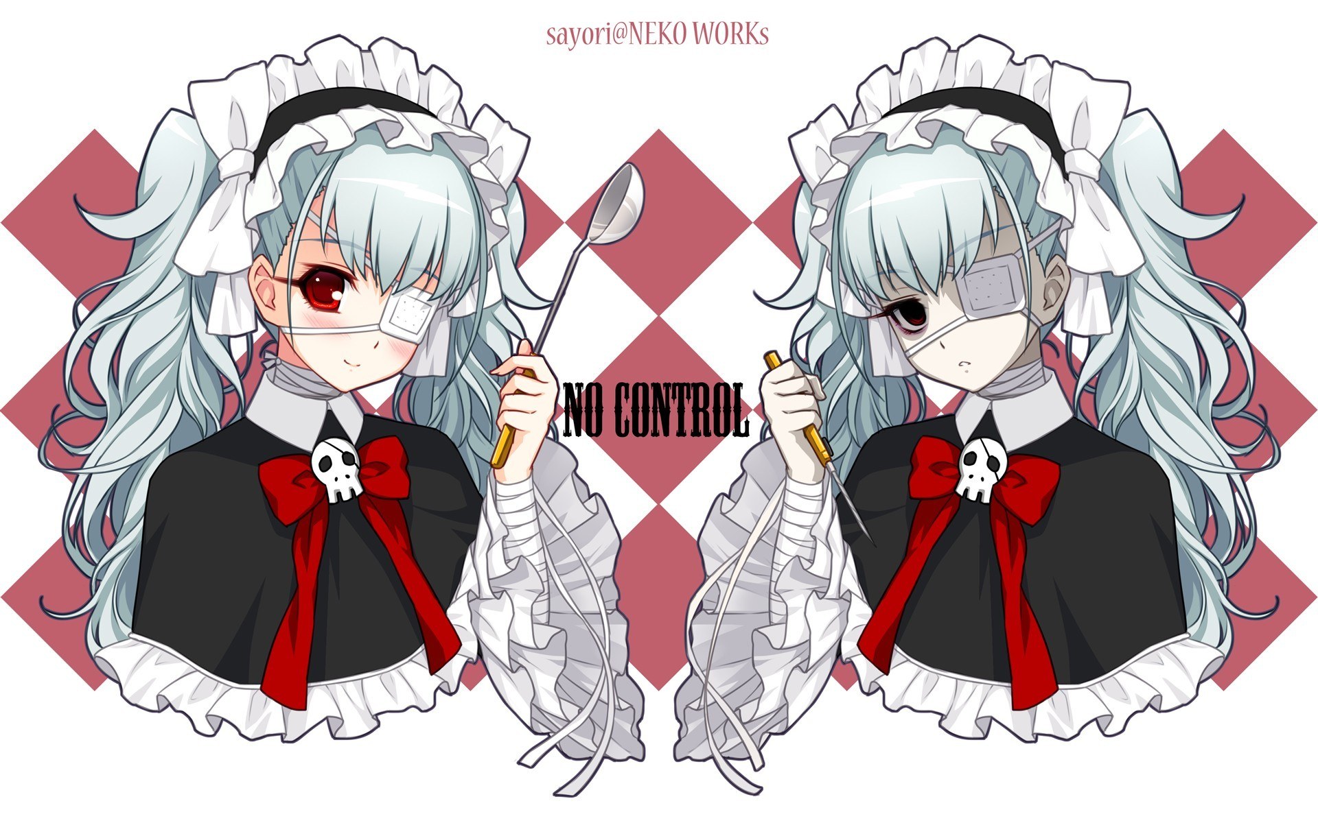 anime maid character art