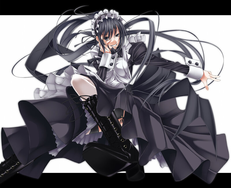 anime maid character artwork