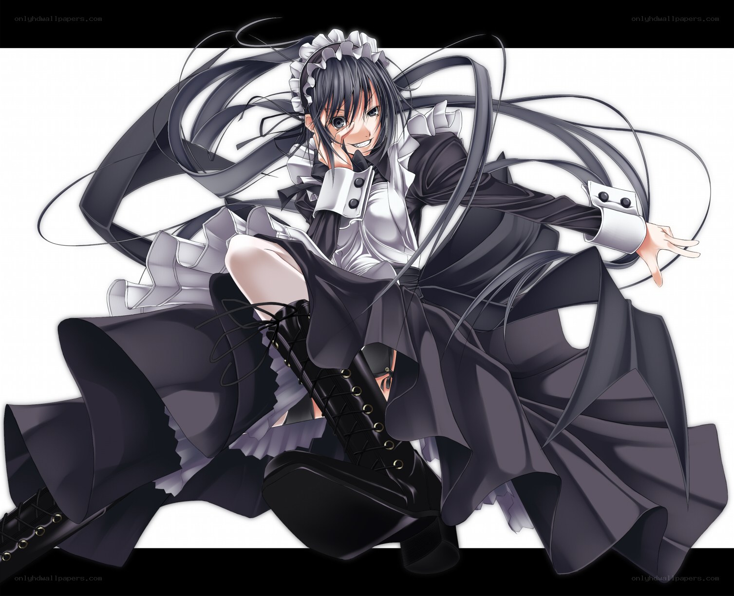 anime maid character artwork