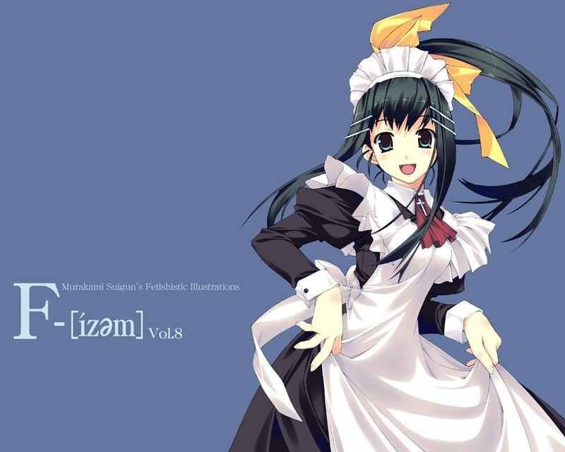anime maid character illustration