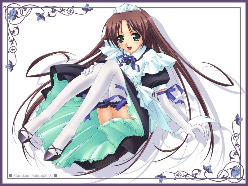 anime maid character illustration