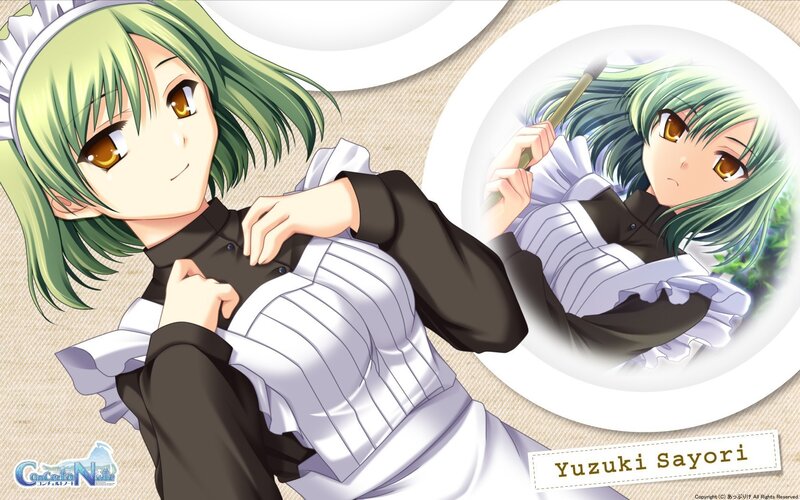 Anime maid character illustration
