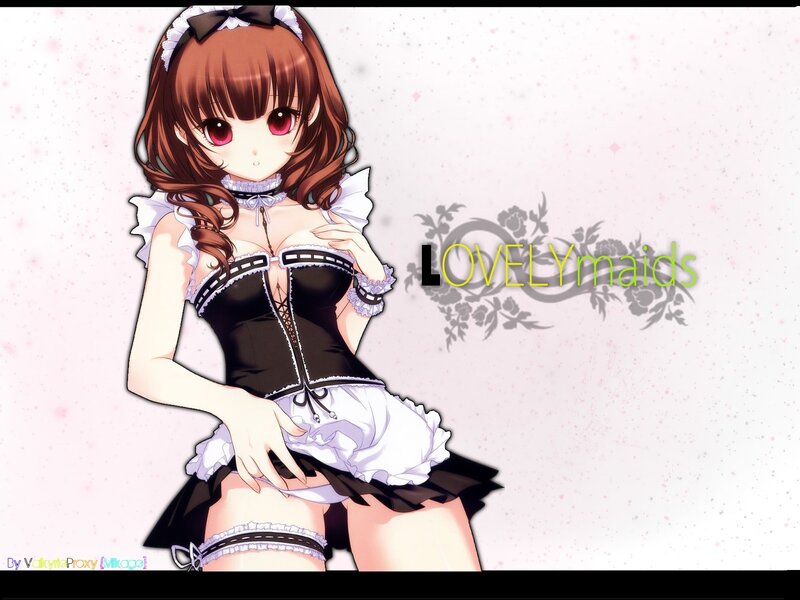 Anime maid character illustration