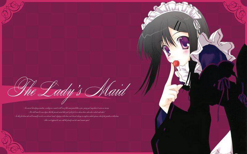 anime maid character illustration