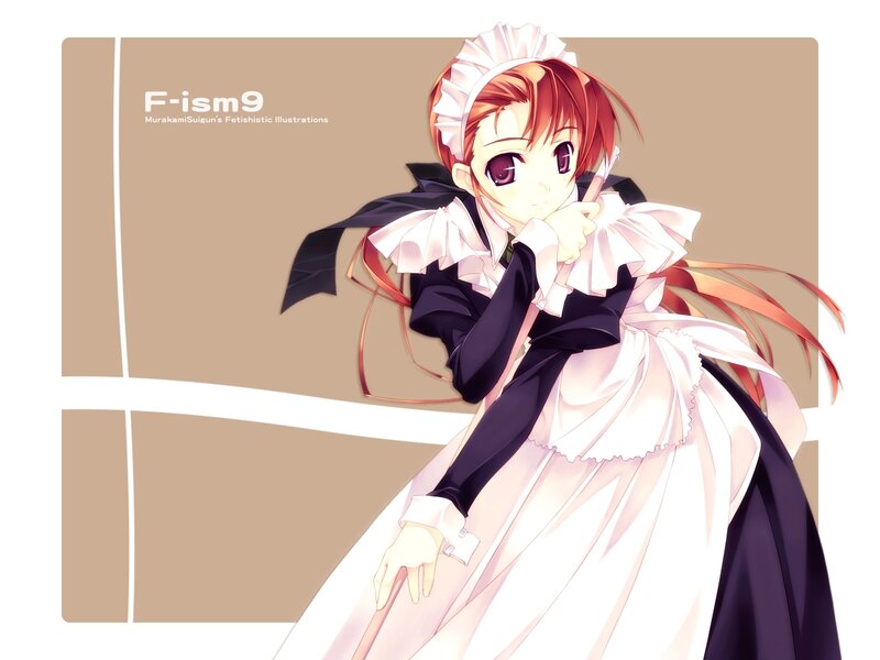 anime maid character illustration