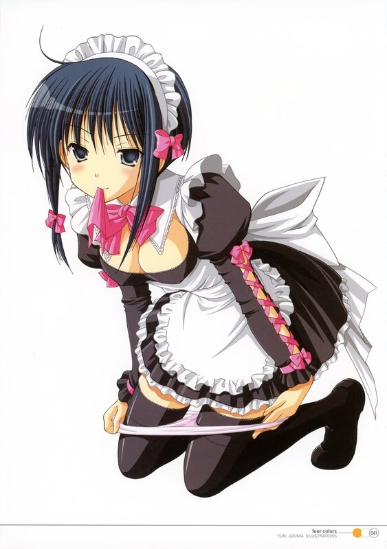 anime maid character illustration