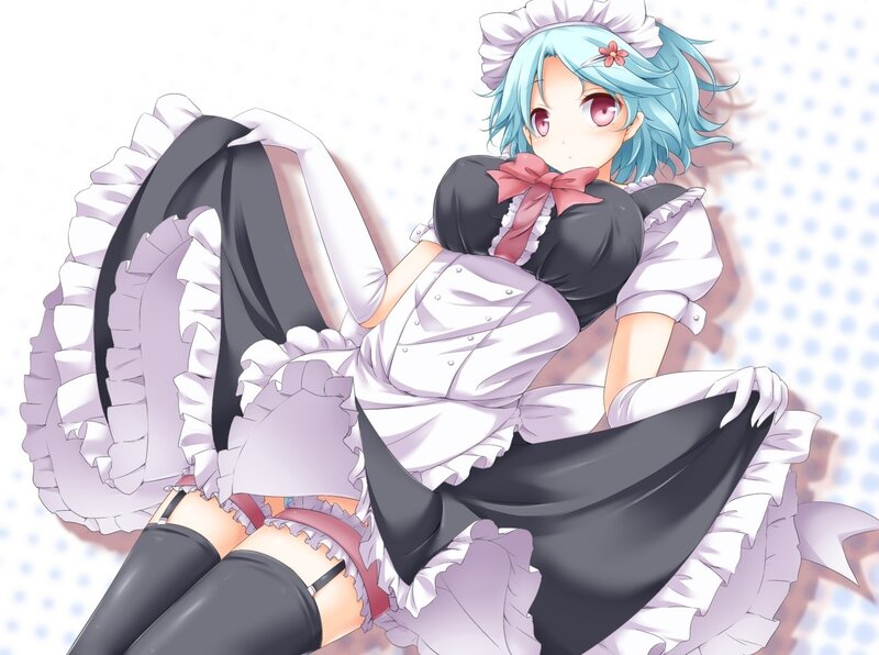 anime maid character illustration