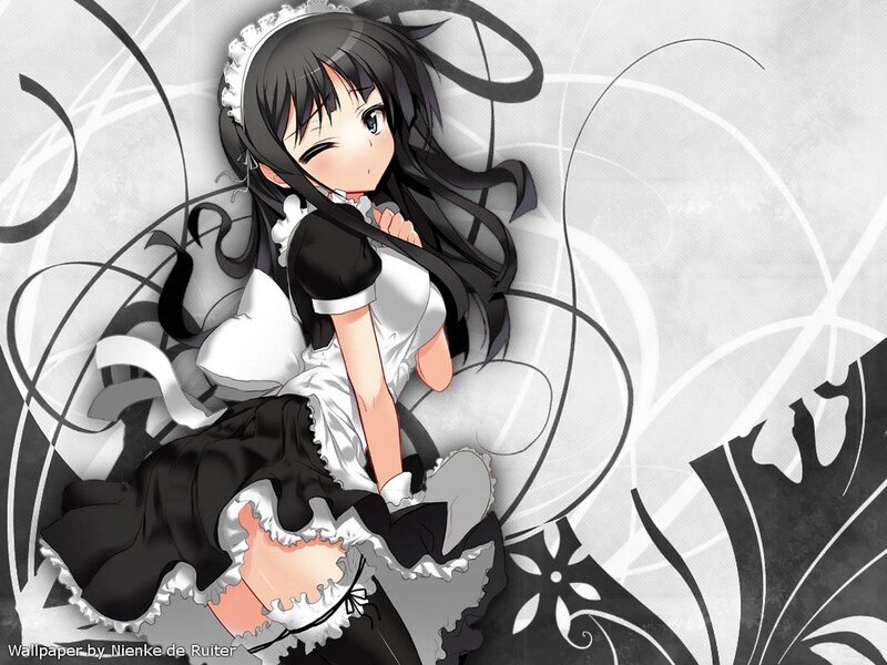 anime maid character illustration