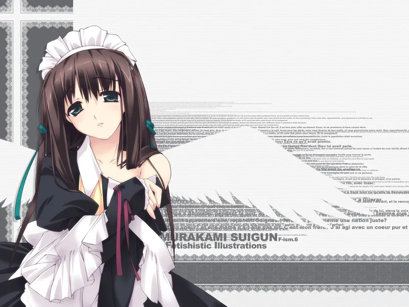 anime maid character illustration
