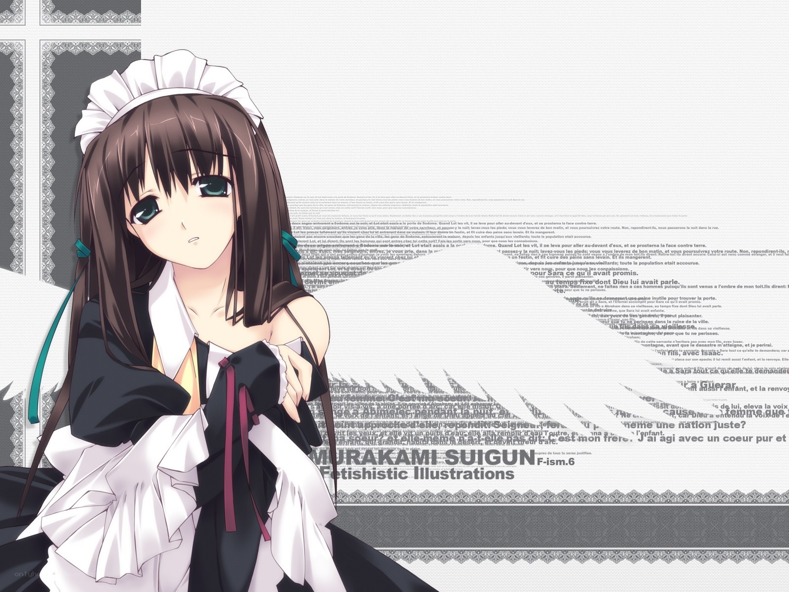 anime maid character illustration