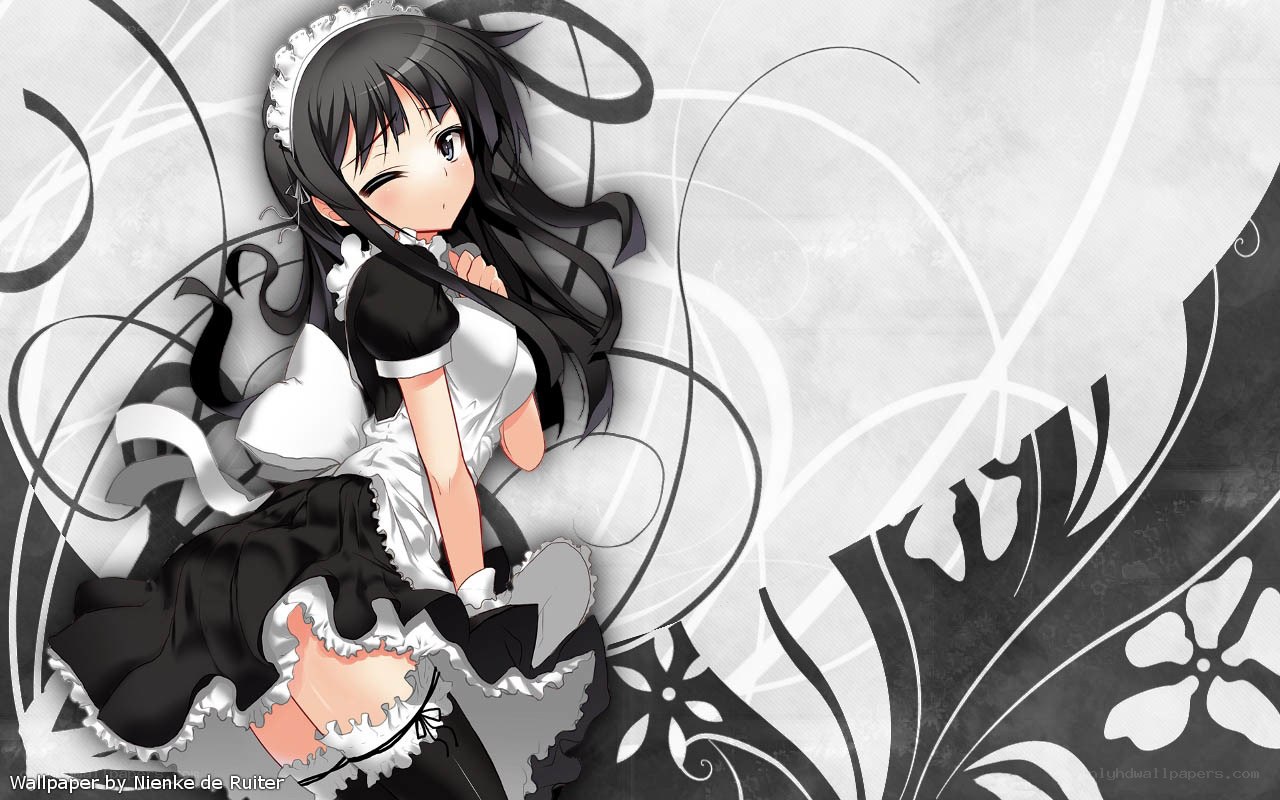 anime maid character wallpaper