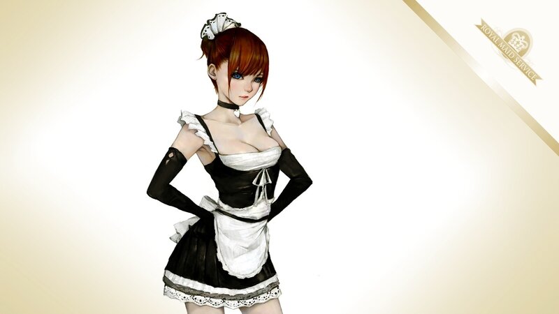 Anime Maid Character — White