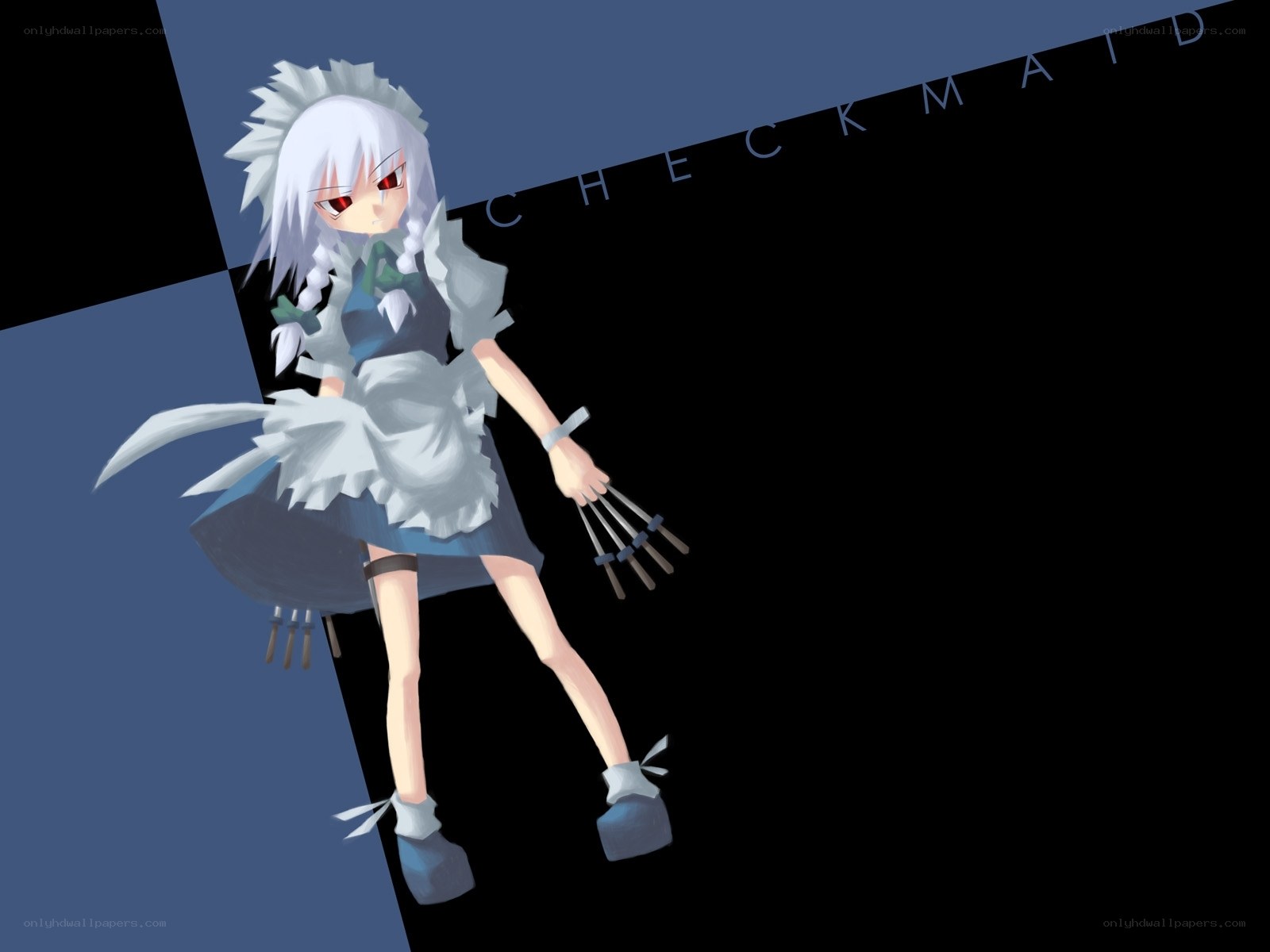 anime maid character with claws
