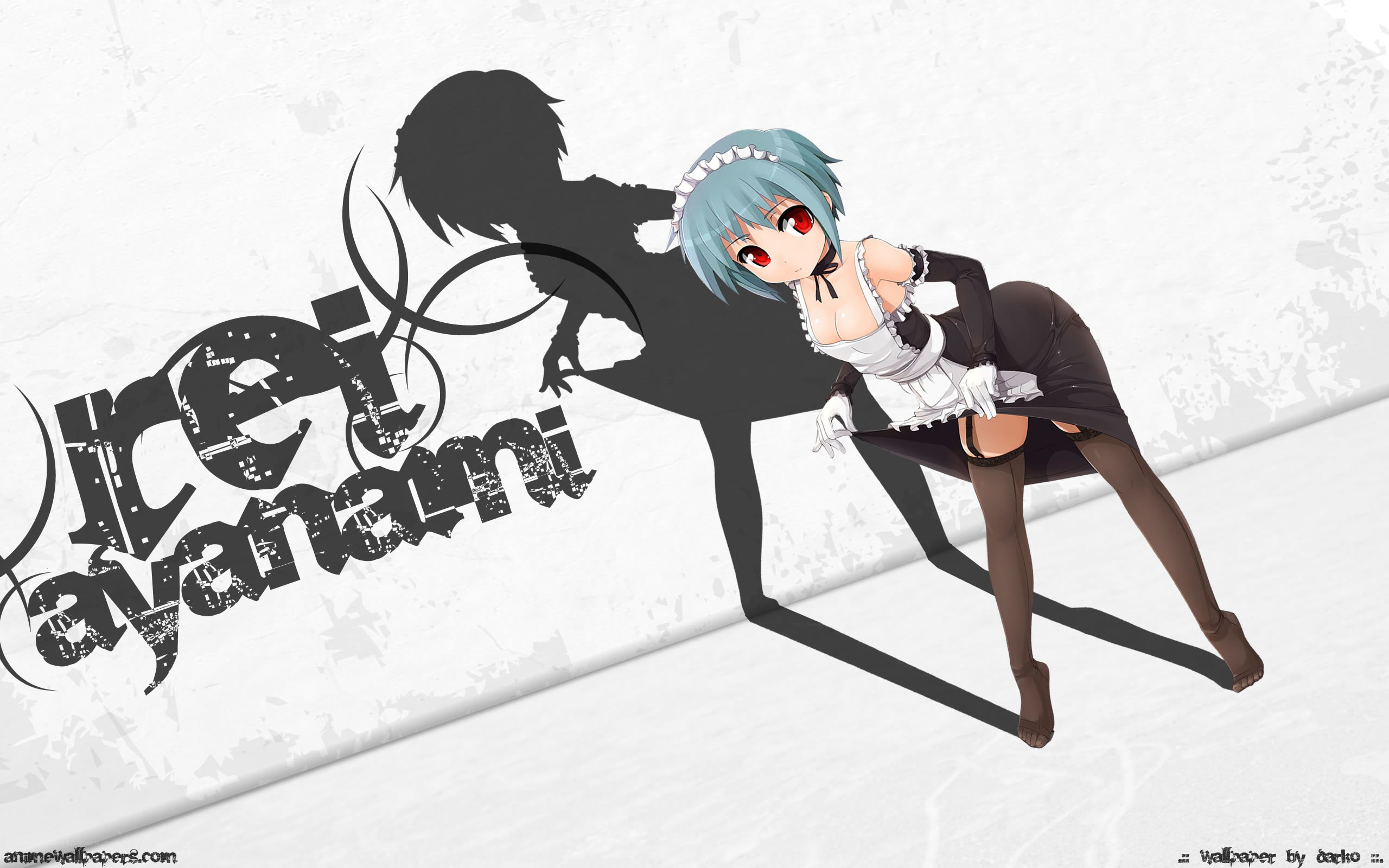 anime maid character with shadow