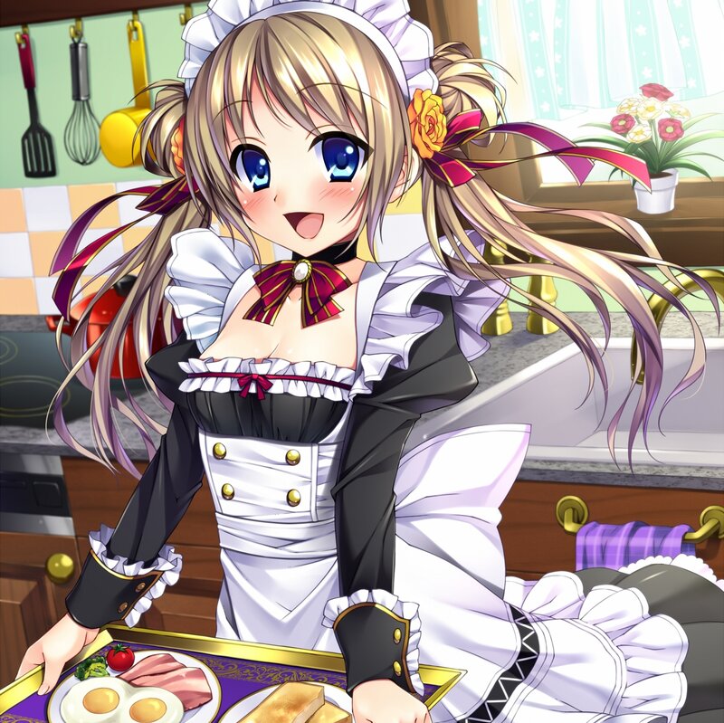 Anime Maid in Kitchen