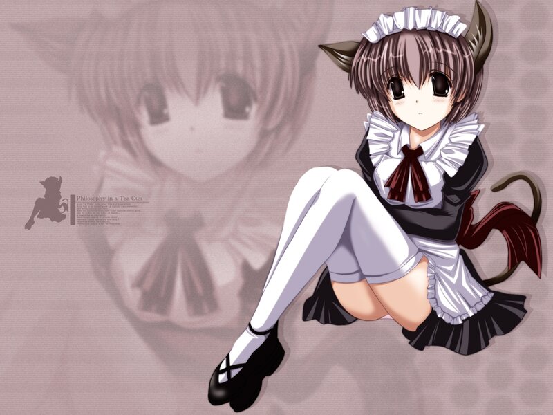 anime maid with cat ears