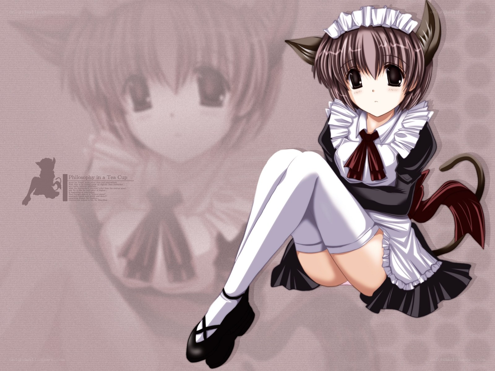 anime maid with cat ears
