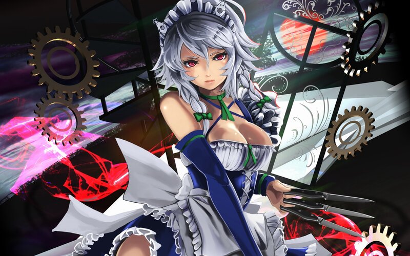 anime maid with claws