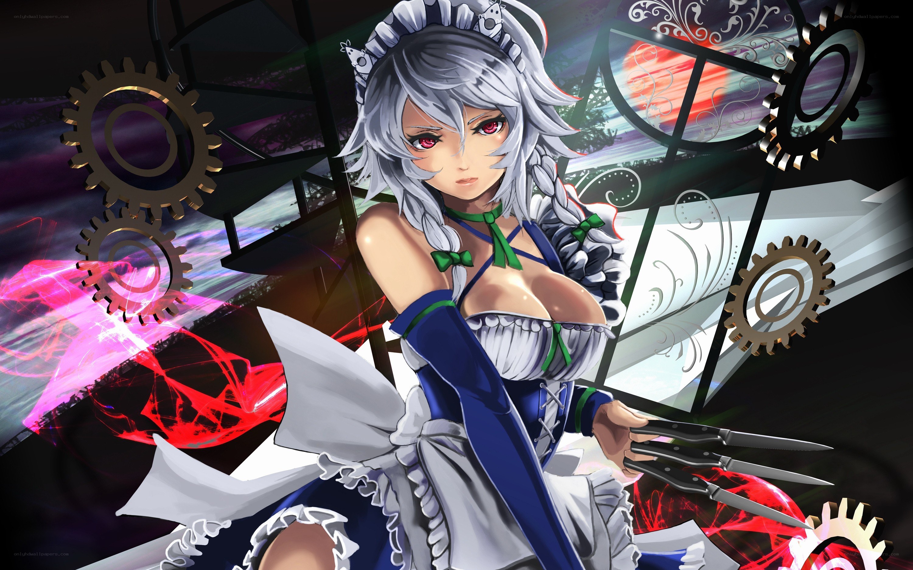 anime maid with claws