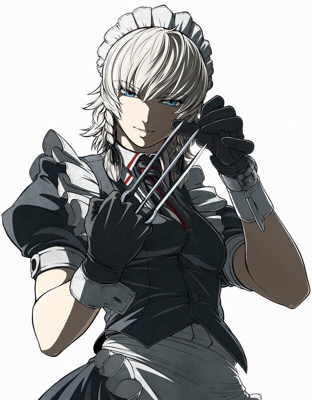 anime maid with claws
