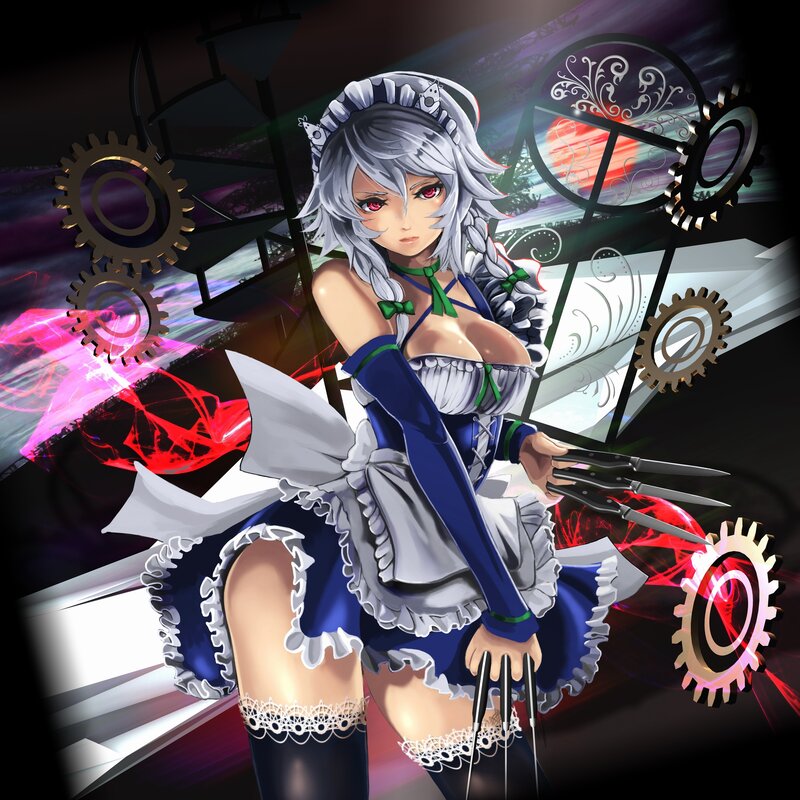 anime maid with claws