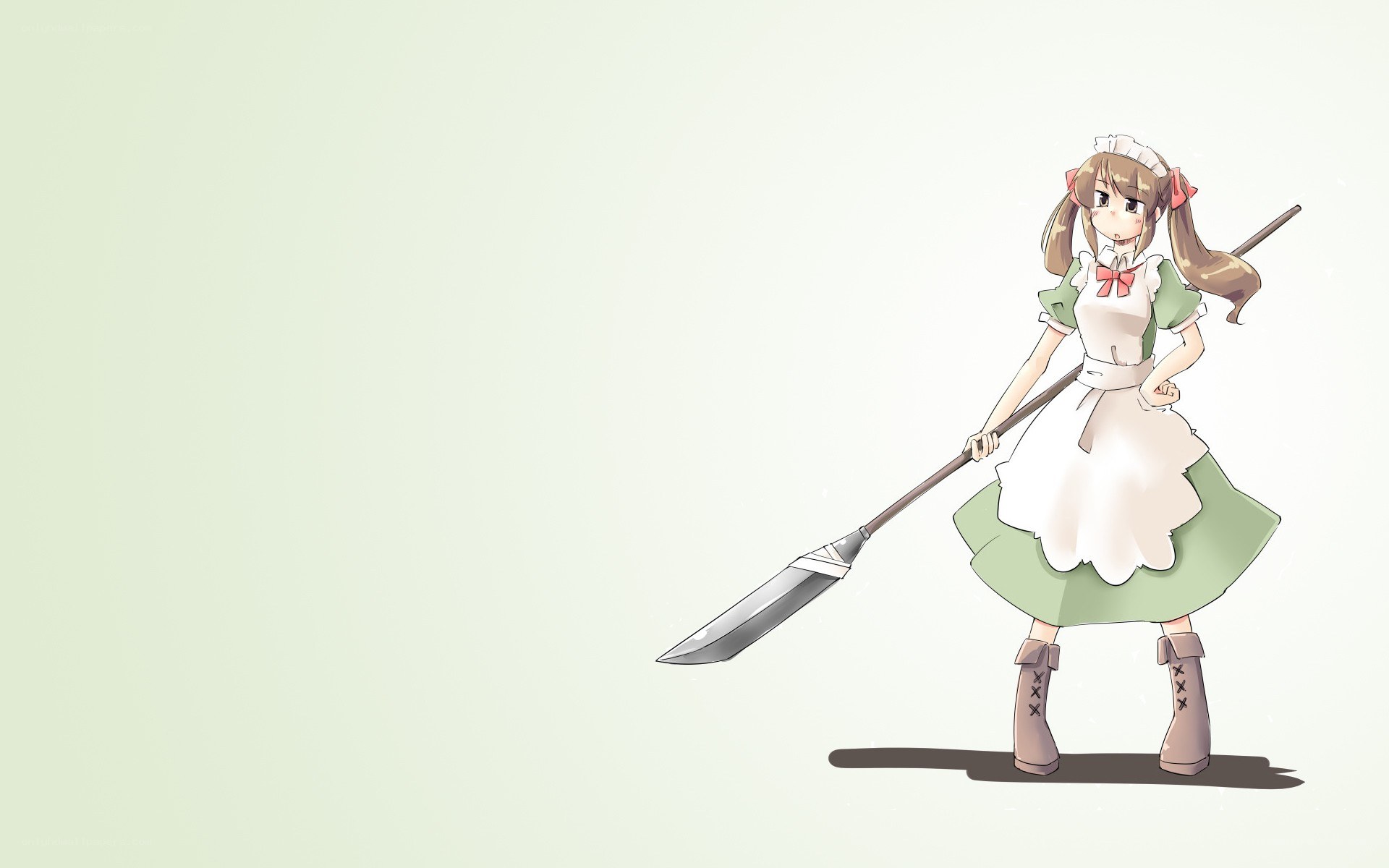 anime maid with spear