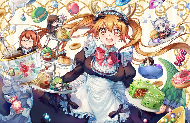 Anime Maid with Sweets