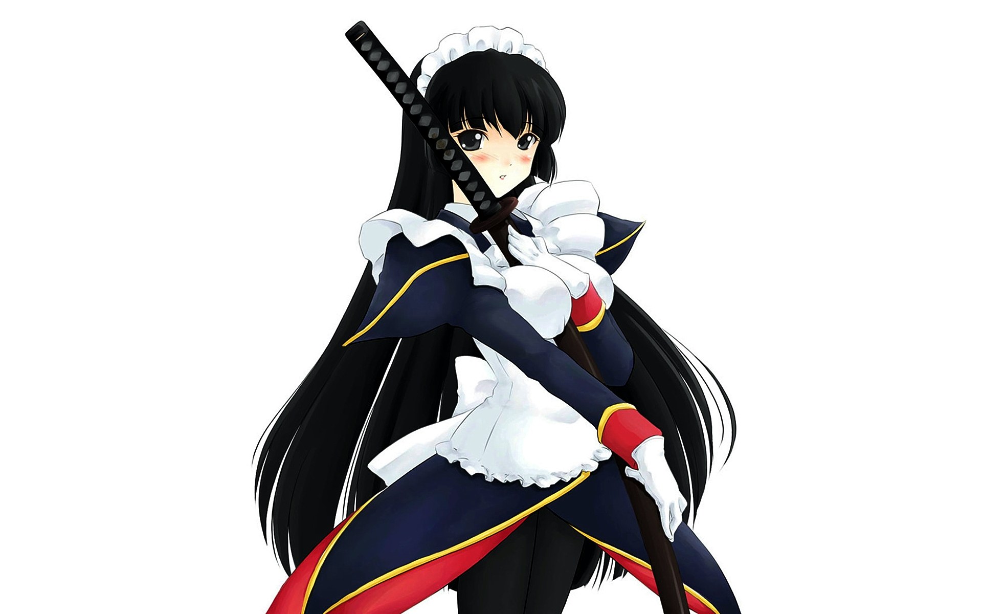 anime maid with sword