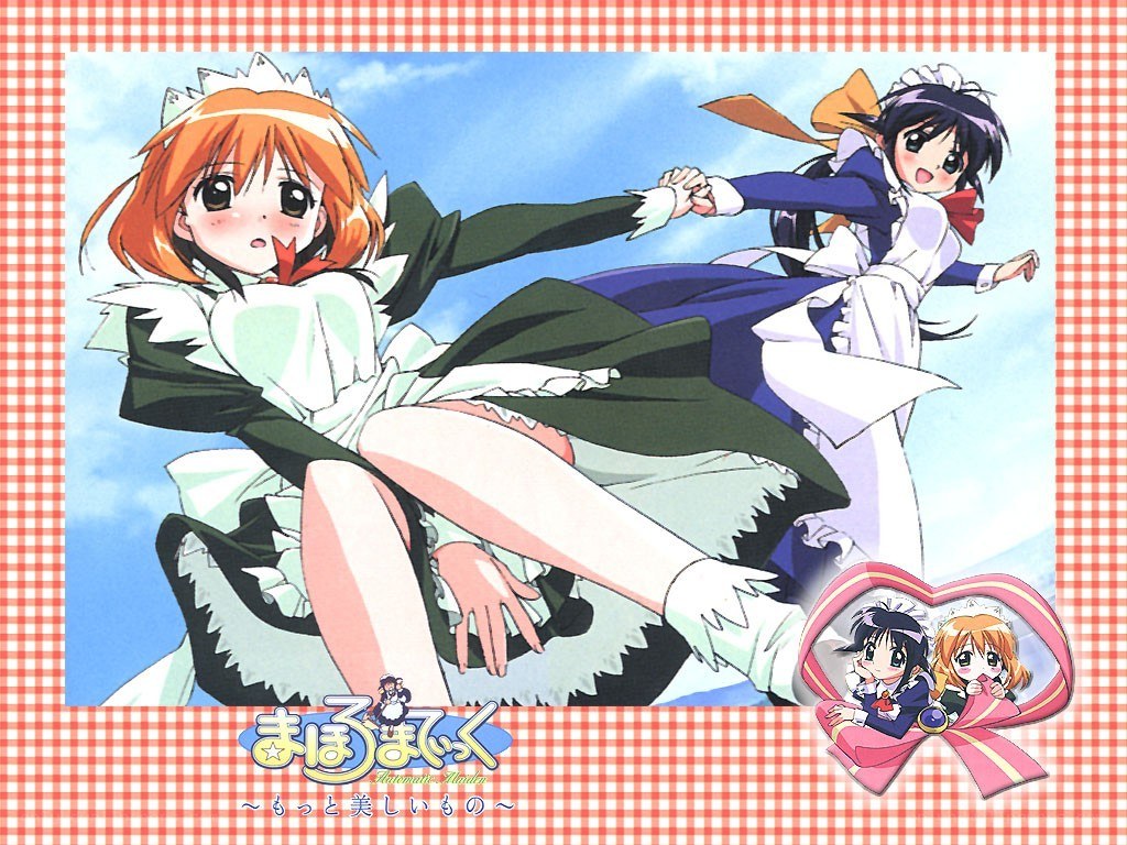 Anime maids in action