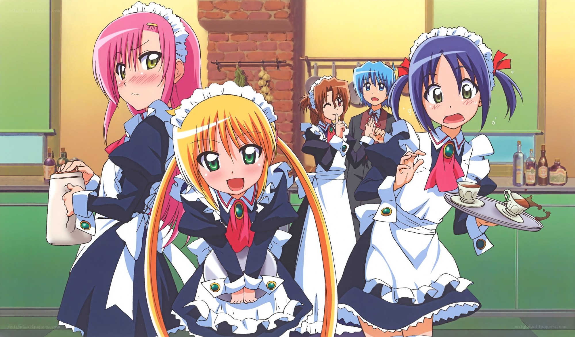 anime maids in kitchen