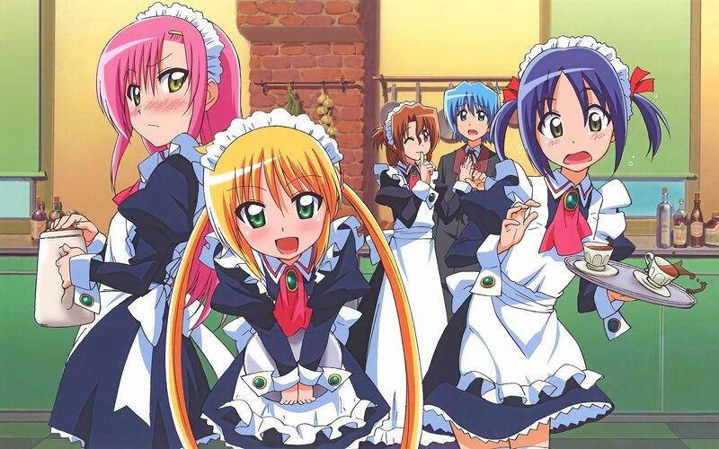 anime maids in kitchen