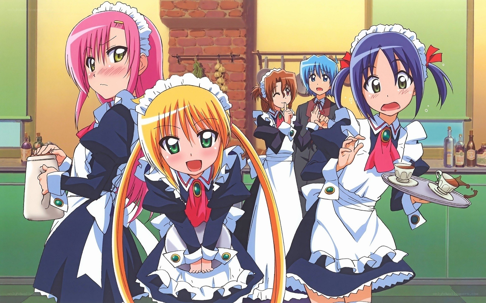 anime maids in kitchen