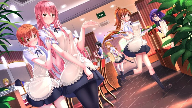Anime Maids in Restaurant