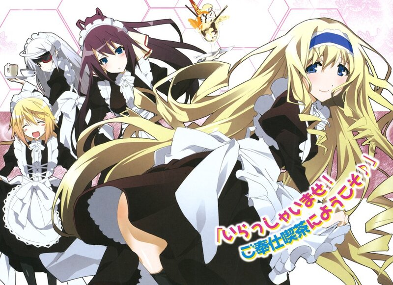 anime maids serving tea