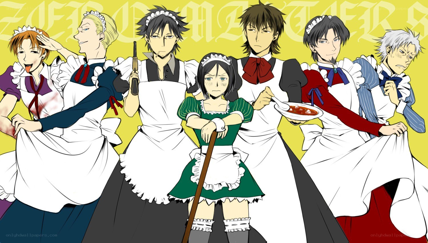 anime maids with weapons