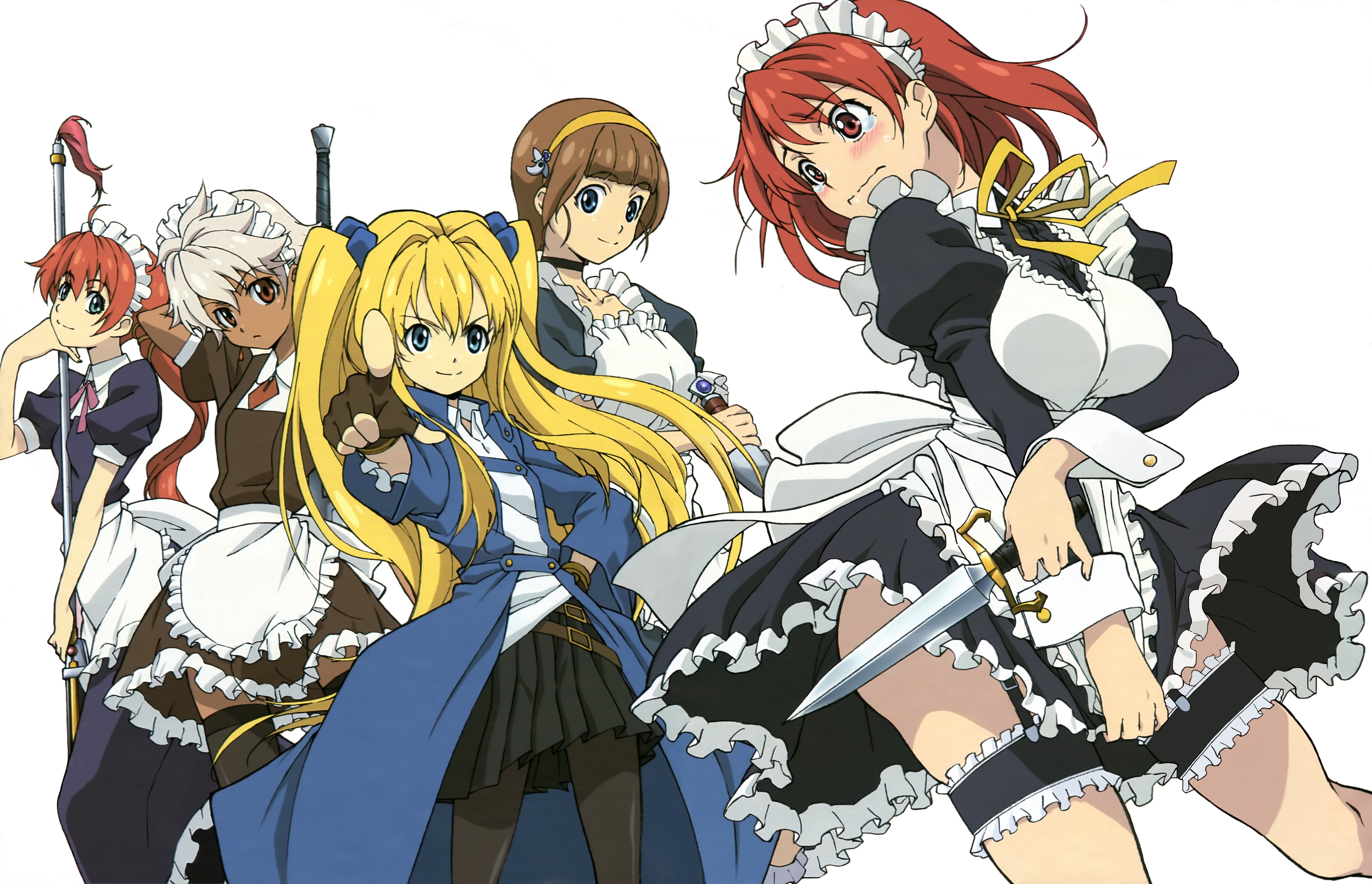 anime maids with weapons