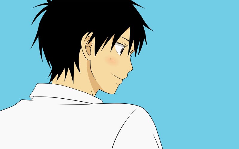 Anime Male Character — Blue, Calm