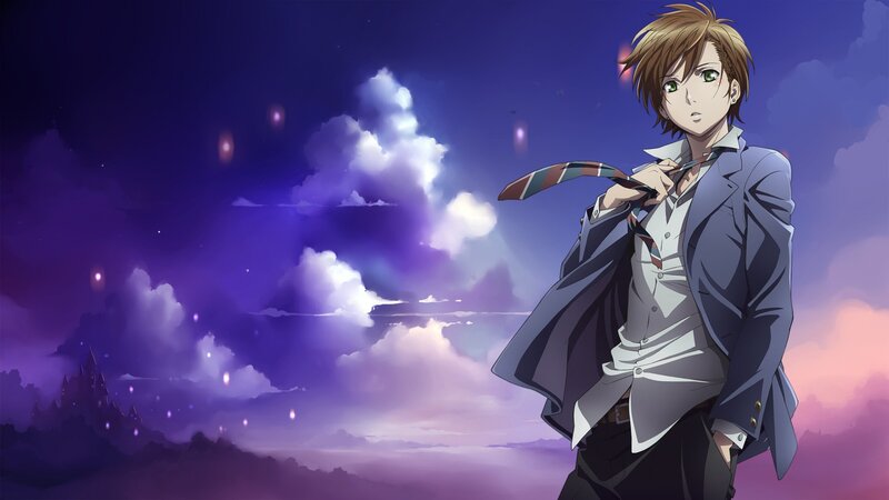 Anime Male Character — Purple, Dramatic, Night
