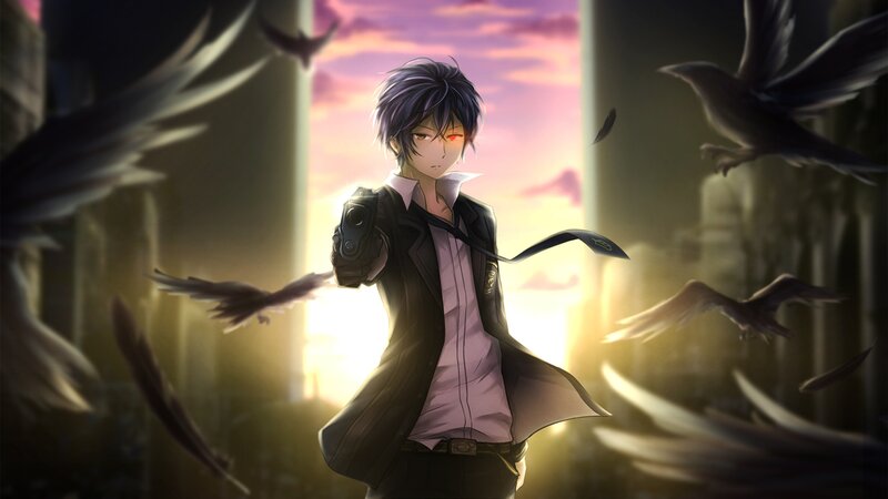 Anime Male Character — Purple, Dramatic