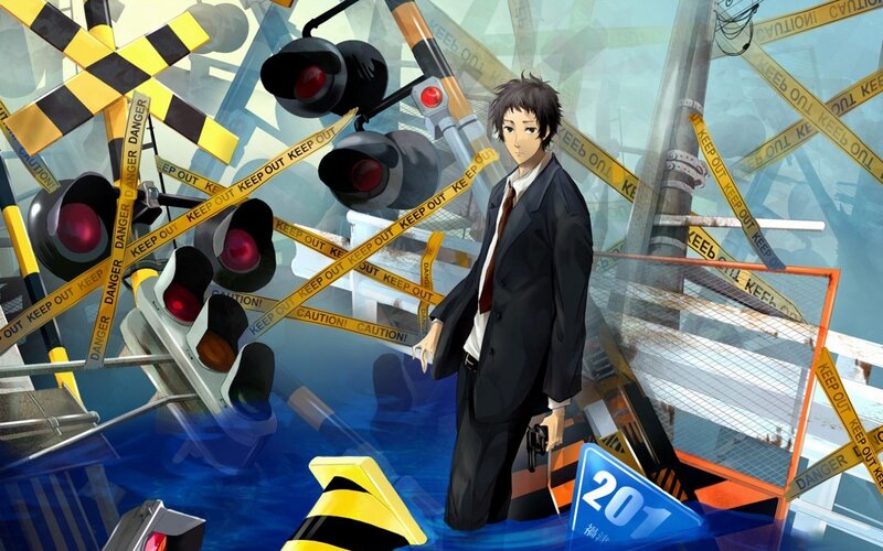 Anime Man in Suit — Blue, Dramatic
