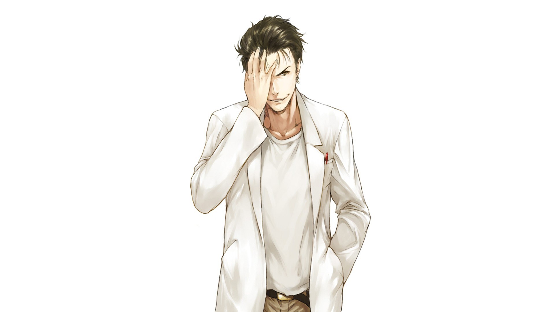 anime man in white coat