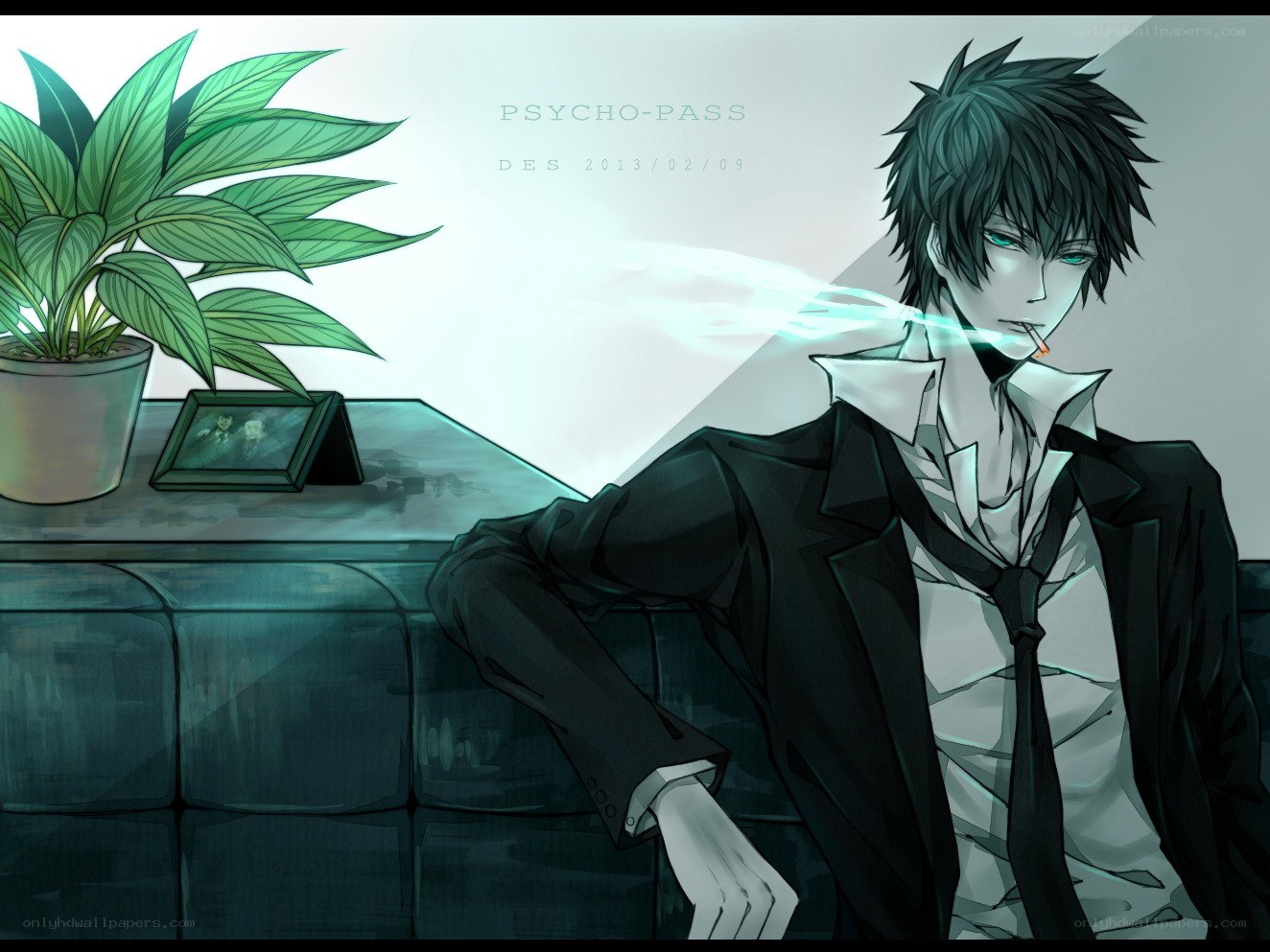 anime man smoking cigarette